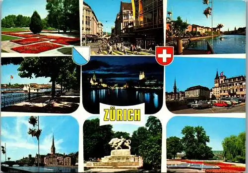 50578 - Schweiz - Zürich , Mehrbildkarte - gelaufen 1981