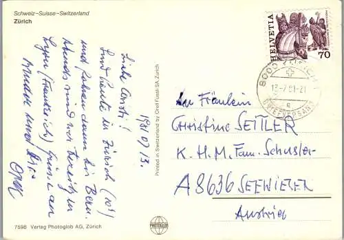 50578 - Schweiz - Zürich , Mehrbildkarte - gelaufen 1981