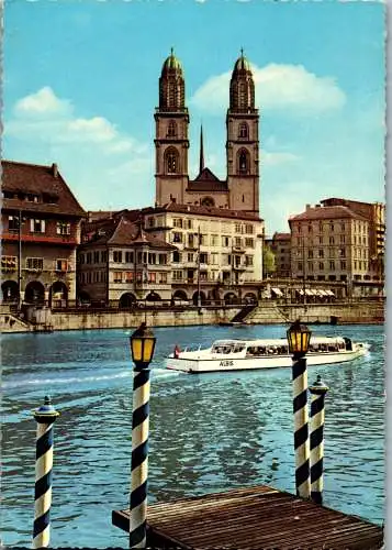 50580 - Schweiz - Zürich , Grossmünster , Boot , Schiff Albis - nicht gelaufen