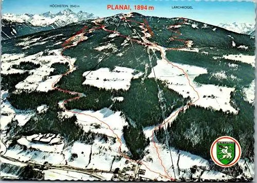 50592 - Steiermark - Schladming , Fastenberg Planai m Höchstein , Lärchkogel , Skipisten - gelaufen 1974