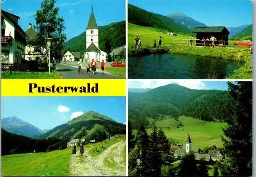 50600 - Steiermark - Pusterwald , Niedere Tauern , Fischteich , Hinterwinkel mit Hochwart , Dorfansicht - gelaufen 1984