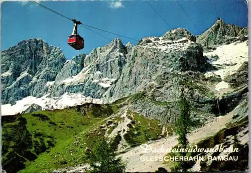 50608 - Steiermark - Ramsau , Dachsteinsüdwandbahn Gletscherbahn , Hunerkogel - gelaufen 1973