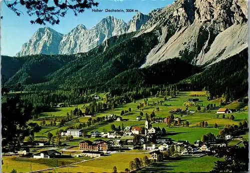 50626 - Steiermark - Ramsau , Blick gegen die Dachsteingruppe , Panorama - gelaufen 1976