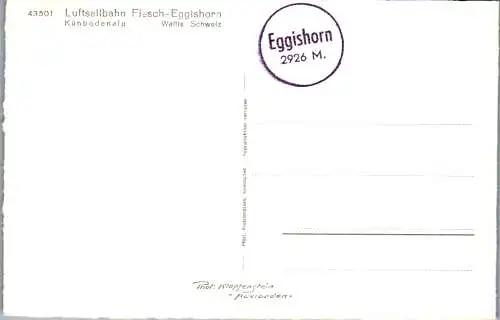 50636 - Schweiz - Eggishorn , Seilbahn Fiesch - Eggishorn , Kühbodenalp - nicht gelaufen