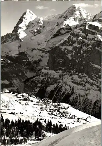 50647 - Schweiz - Mürren , mit Eiger u. Mönch , Winterpanorama - gelaufen 1967