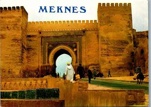 50653 - Marokko - Meknes , Porte Bardaine 16 Siecle - gelaufen 1989