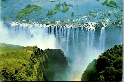 50657 - Zimbabwe - Victoria Falls , Simbabwe , Rainbow Falls , Armchair and Danger Point - gelaufen