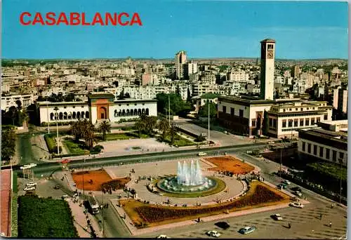 50692 - Marokko - Casablanca , Place des Nations Unies - gelaufen 1982