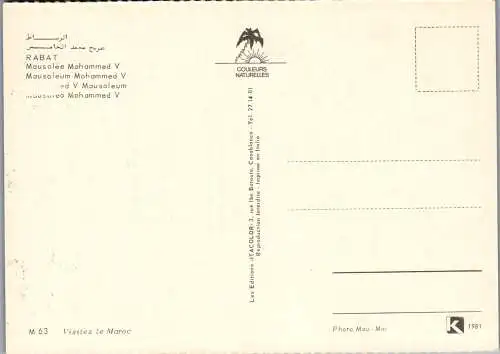 50705 - Marokko - Rabat , Mausolee Mohammed V - nicht gelaufen