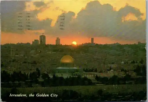 50723 - Israel - Jerusalem , Panorama from Mount of Olives - gelaufen 1981