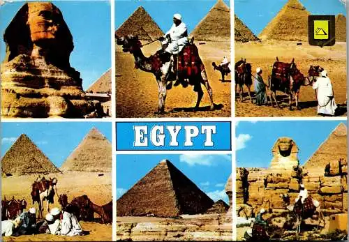 50741 - Ägypten - Egypt , Mehrbildkarte , Pyramids - gelaufen 1978