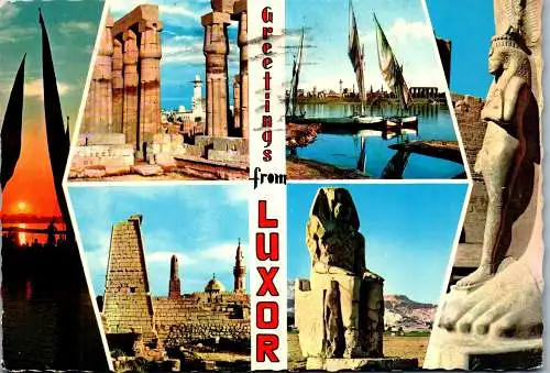 50752 - Ägypten - Luxor , Mehrbildkarte - gelaufen 1975