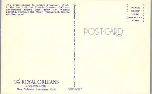 50758 - USA - New Orleans , Louisiana , The Royal Orleans , Sonesta Hotel - nicht gelaufen