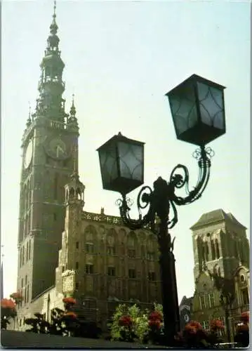 50762 - Polen - Danzig , Gdansk , Rathaus und Marienkirche - gelaufen 1991