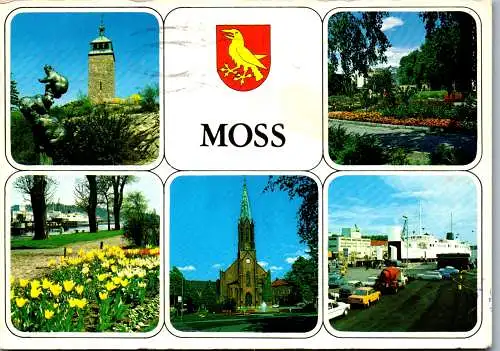 50787 - Norwegen - Moss , Mehrbildkarte - gelaufen 1984