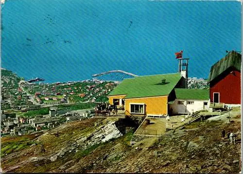 50791 - Norwegen - Narvik , View of the terminal and the Mountain Restaurant - gelaufen 1972