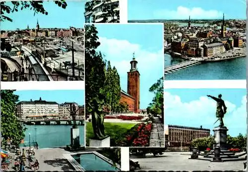 50826 - Schweden - Stockholm , Mehrbildkarte - gelaufen 1961