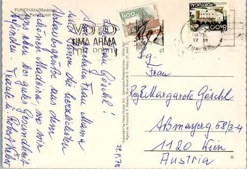 50832 - Portugal - Funchal , Madeira , Casino Park Hotel - gelaufen 1978