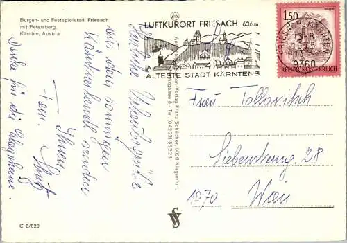 50859 - Kärnten - Friesach , Panorama - gelaufen 1975