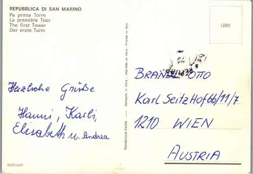 50887 - San Marino - R. S. , Prima Torre , Mehrbildkarte - gelaufen