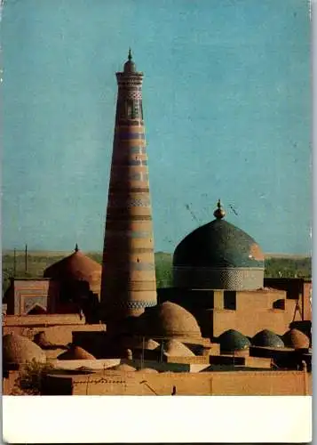 50897 - Uzbebistan - Chiwa , Usbekistan , Hiva , Minarett Islam Khodja - gelaufen