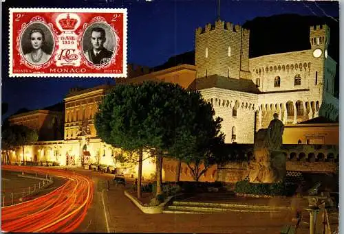 50906 - Monaco - Principaute , Le Palais du Prince la nuit - gelaufen 1985