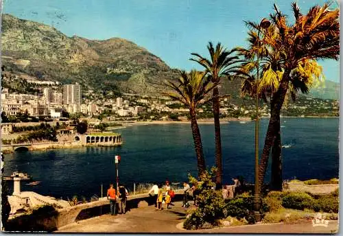 50917 - Monaco - Monte Carlo , Vue d'ensemble - gelaufen 1973