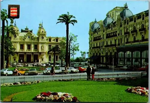 50923 - Monaco - Monte Carlo , Hotel de Paris , Le Casino et ses Jardins - gelaufen 1985