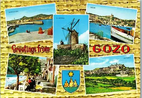 50929 - Malta - Gozo , Mehrbildkarte - gelaufen 1982