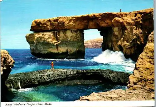 50932 - Malta - Gozo , Azure Window at Dwejra - gelaufen 1982