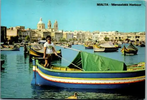 50937 - Malta - Marsaxlokk , Harbour - gelaufen 1982