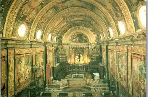 50938 - Malta - Sliema , St. John's Cathedral , Interior - gelaufen 1982