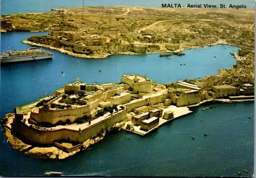 50940 - Malta - St. Angelo , Aerial View - gelaufen 1982