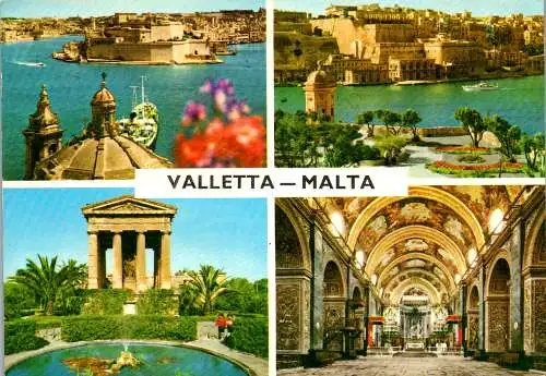 50941 - Malta - Valletta , Mehrbildkarte - gelaufen 1982