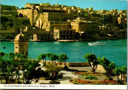 50942 - Malta - Valletta , The Grand Harbour and Valletta from Senglea - gelaufen 1982