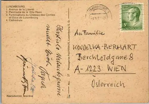 50947 - Luxembourg - Luxemburg , Mehrbildkarte - gelaufen 1973