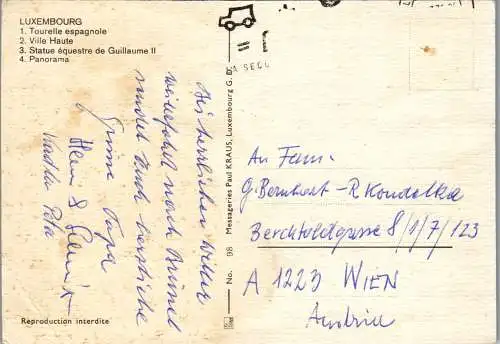 50948 - Luxembourg - Luxemburg , Mehrbildkarte - gelaufen