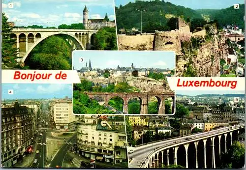 50954 - Luxembourg - Luxemburg , Mehrbildkarte - gelaufen 1976