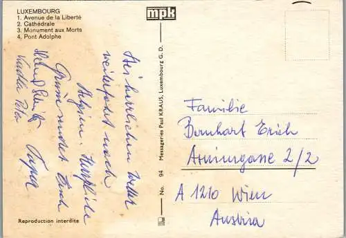 50956 - Luxembourg - Luxemburg , Mehrbildkarte - gelaufen