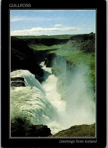 50966 - Island - Gullfoss , Golden Waterfall , Hvita - gelaufen 1993