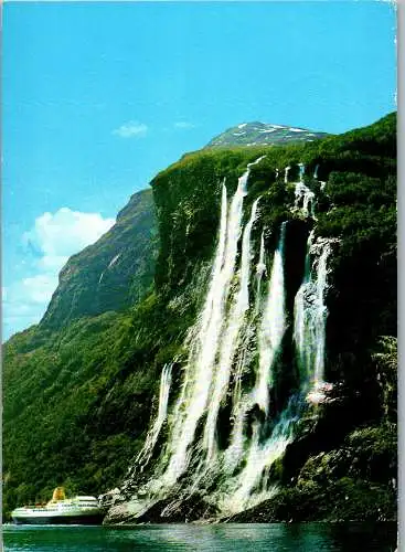 50968 - Norwegen - Geiranger , Fjord , Waterfall The Seven Sisters - gelaufen 1984