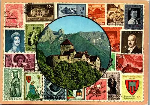 50973 - Liechtenstein - Fürstentum , Schloss Vaduz - gelaufen 1972