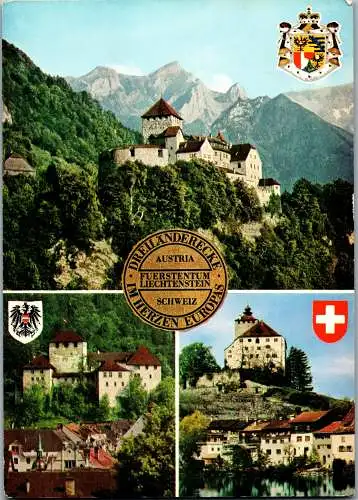 50977 - Liechtenstein - Fürstentum , Mehrbildkarte - gelaufen 1974