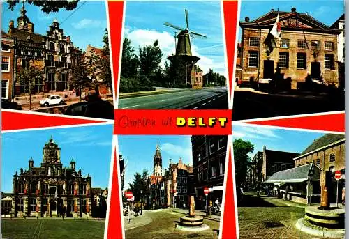 50980 - Niederlande - Delft , Mehrbildkarte - gelaufen 1980