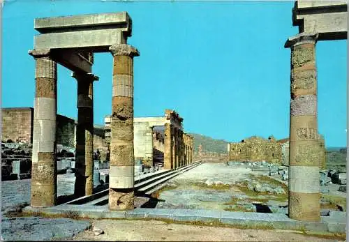 51089 - Griechenland - Rhodes , Rhodos , Tempel der Athena Lindia - gelaufen 1969