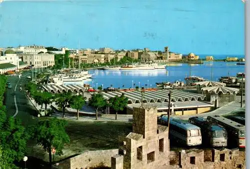 51092 - Griechenland - Rhodes , Rhodos , Port of Mandraki - gelaufen 1976