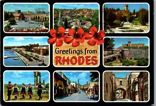 51095 - Griechenland - Rhodes , Rhodos , Mehrbildkarte - gelaufen