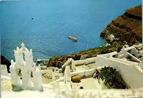 51096 - Griechenland - Santorini , Santorine , View of the Port - gelaufen 1983