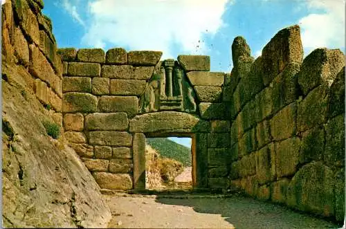 51118 - Griechenland - Mycenae , Mykene , Lions Gate - gelaufen 1973