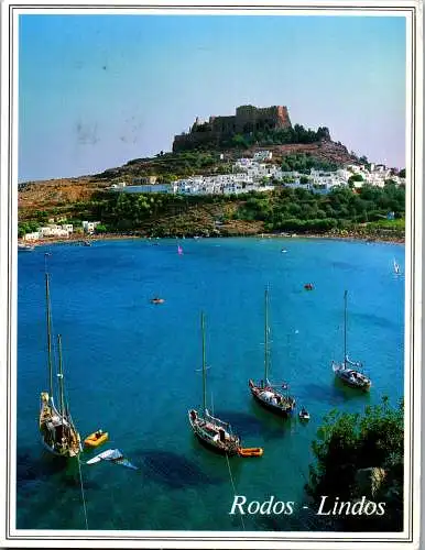 51148 - Griechenland - Rhodes , Rhodos , Lindos - gelaufen 1992